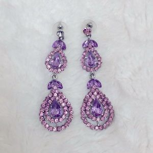 Purple Dangling Earrings